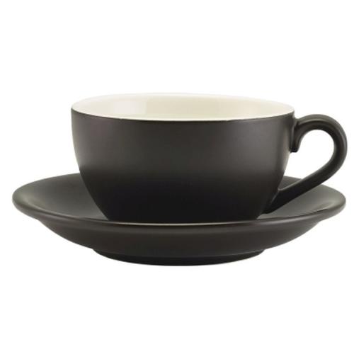 Genware Porcelain Matt Black Saucer 135cm525
