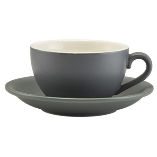 Genware Porcelain Matt Grey Saucer 135cm525