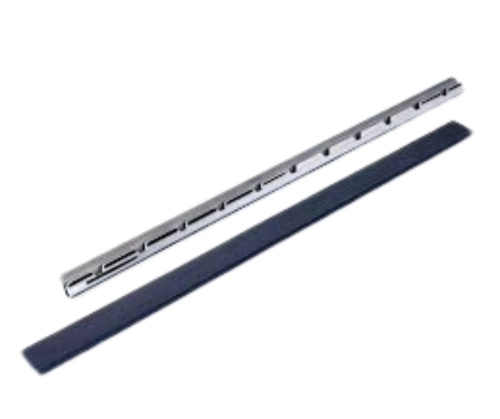 Stainless Steel channel hard rubber 45 cm / 18"