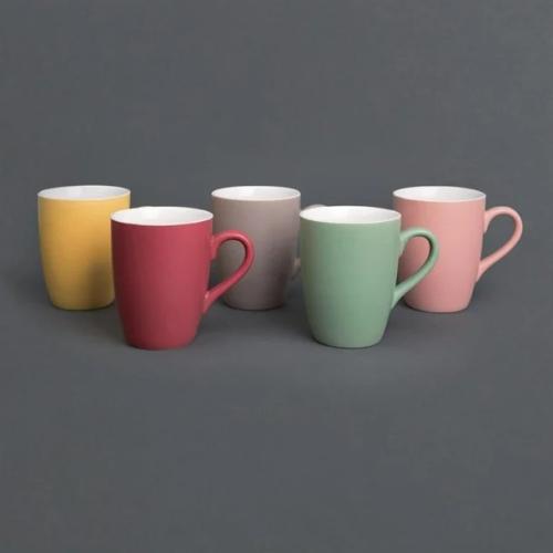 Olympia Matt Pastel Mug Yellow 340ml Pack of 6