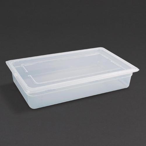 Vogue Polypropylene 1/1GN Pan with Lid 100mm