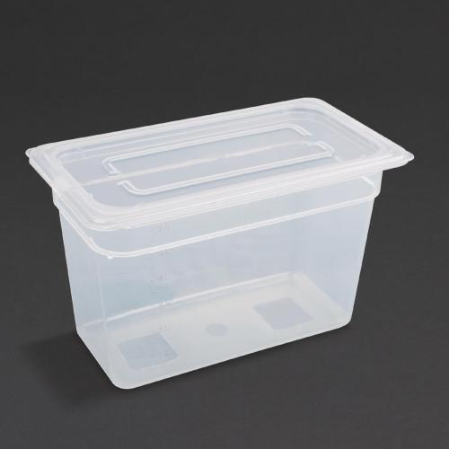 Vogue Polypropylene 1/3GN Pan with Lid 200mm