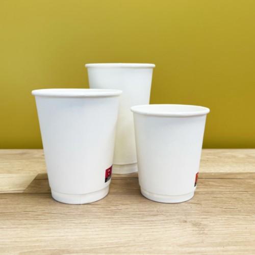 8oz White Matt DW PE Cup EU 20 x 25pc