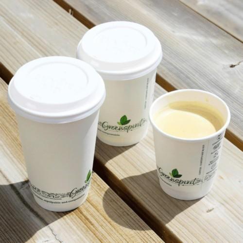 12oz White Greenspirit Aqueous DW Hot Cups 20x25pc