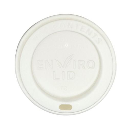 80mm White CPLA Hot Cup Lids 8oz 10x100