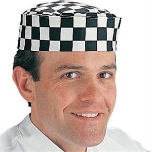 Big Black Check Skull Cap