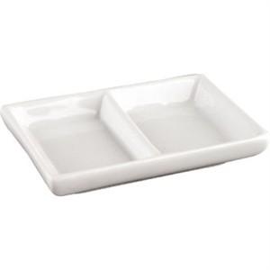 Olympia Whiteware 2 Section Dish - 6x10cm 2 1/2x4" (Box 12)