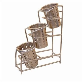 Chrome Plated Cutlery Pot Holder