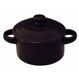 Olympia Mini Round Pots Black 227ml 8oz (Box 4)