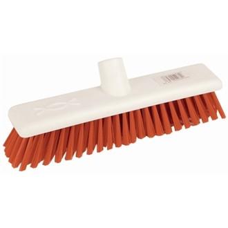 Jantex Hygiene Broom Soft Bristle Red 12in