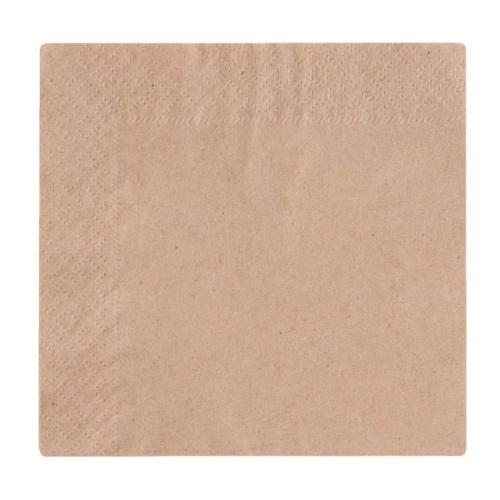 Compostable Cocktail Napkin 24cm 2-ply unbleached (Case 4000)