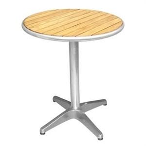 Bolero Ash Top Round 60cm Bistro Table with Alu Rim & Pretreated top 3kg base