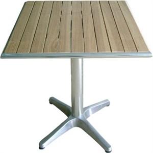 Bolero 60cm Square Ash Table with Aluminium Rim & Pretreated top 3kg base