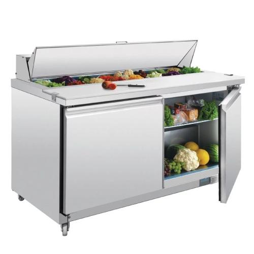 Polar REFRIGERATED Preparation Counter - 2 Door 1.5m