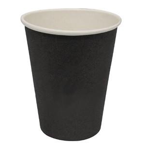 Fiesta Black Single Wall Hot Cups 8oz (Box 50)