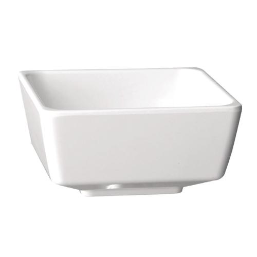Float Square Bowl Melamine White 190x190mm