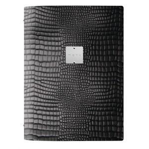Fashion Menu Holder Crocodile Black A4