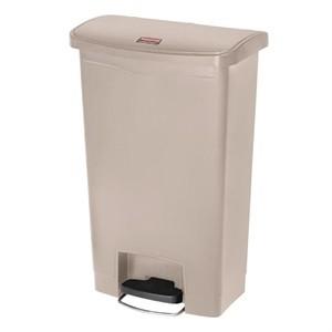 Rubbermaid Slim Step on Front Pedal Beige 50Ltr