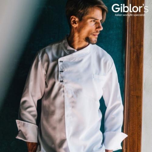 Giblors Emanuel Chef Jacket White Long Sleeve - 3XL