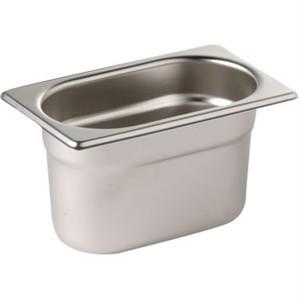 Stainless Steel Gastronorm Pan - 1/9 Size 100mm deep