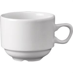 Churchill Plain Whiteware Stacking Nova Tea Cups 212ml (Pack of 24)
