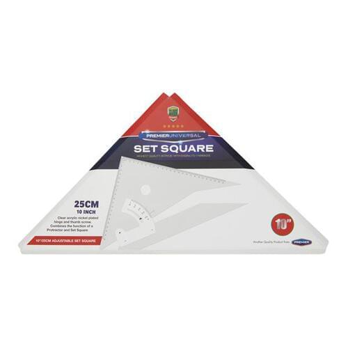 Premier Universal 10Inch/25cm Adjustale Set Square