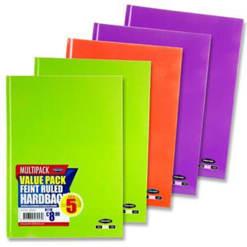 Premier Pkt.5 A4 160Pg Hardcover Notebook Pastel