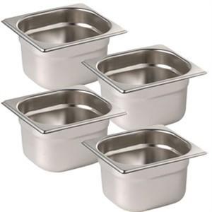 Vogue - 1/6 GN pans - 100mm deep (Pack 4)