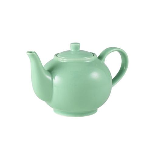 Genware Porcelain Green Teapot 45cl/15.75oz