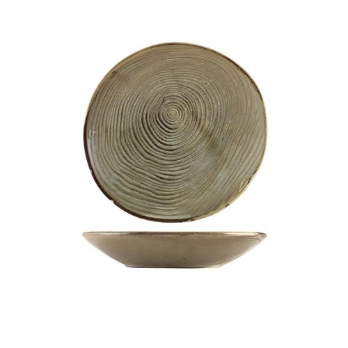 Terra Porcelain Smoke Grey Organic Coupe Bowl 21cm