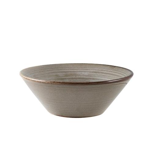 Terra Porcelain Smoke Grey Conical Bowl 14cm