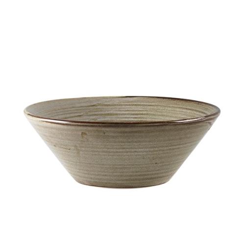 Terra Porcelain Smoke Grey Conical Bowl 16cm
