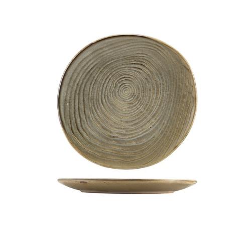 Terra Porcelain Smoke Grey Organic Plate 21cm