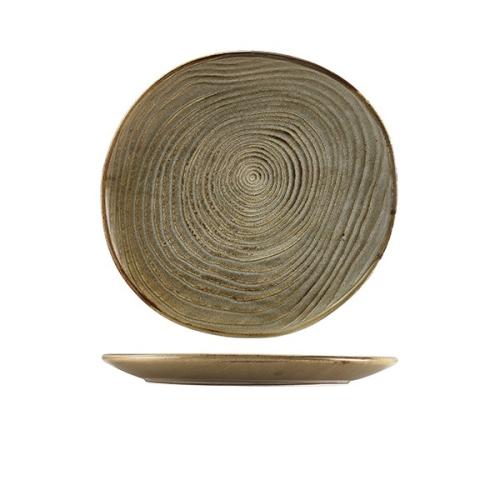 Terra Porcelain Smoke Grey Organic Plate 25cm