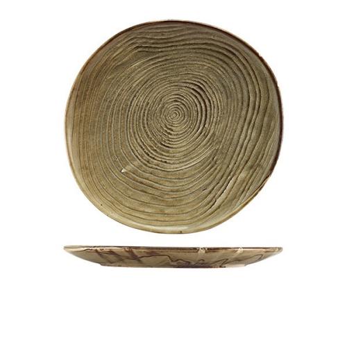 Terra Porcelain Smoke Grey Organic Plate 28.5cm