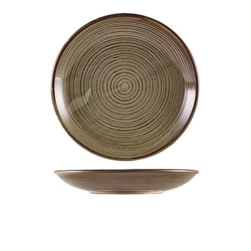 Terra Porcelain Smoke Grey Deep Coupe Plate 25cm