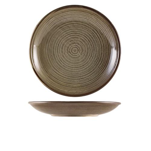Terra Porcelain Smoke Grey Deep Coupe Plate 28cm