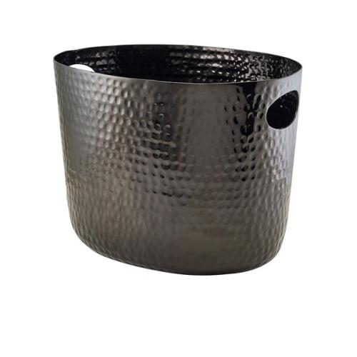 GenWare Black Aluminium Hammered Wine Bucket 30.5cm