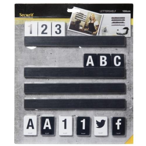Letter Shelf 1m Black (Includes 169 Characters)