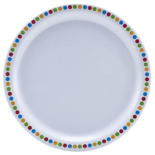 Genware Melamine 9" Plate - Coloured Circles