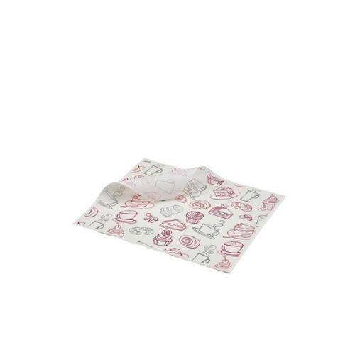 GenWare Greaseproof Paper Coffee And Cake 20 x 25cm