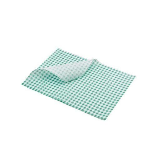 Greaseproof Paper Green Gingham Print 35 x 25cm