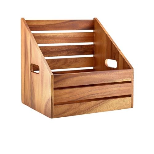 GenWare Acacia Wood Angled Crate GN 1/2