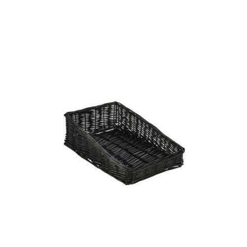 Wicker Display Basket Black 40X25X12cm