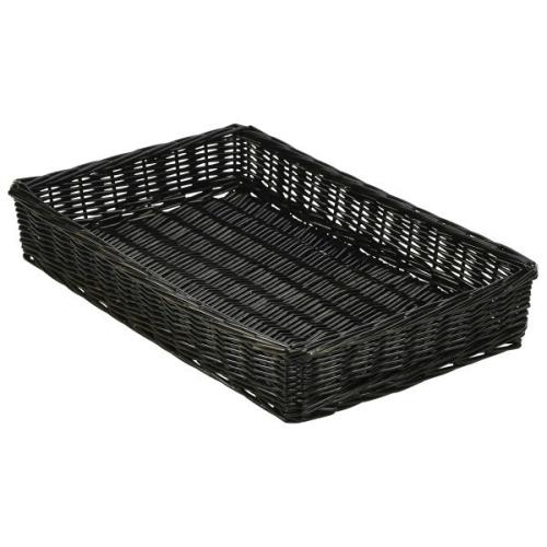 Wicker Display Basket Black 46X30X8cm