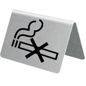 No Smoking Table Sign St/St