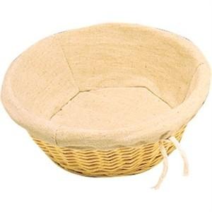 Wicker Basket with Removable Cloth Round - 90x245x245mm