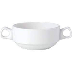 Steelite Simplicity White Handled Stacking Soup Cups 285ml (Box 36)