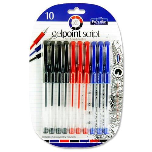 Proscribe Card 10 Gelpoint Script Gel Pens