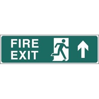 Fire Exit Arrow Up Sign